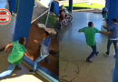 Vereador é flagrado agredindo secretário dentro da Prefeitura de Cromínia após discussão sobre demarcação de lotes
