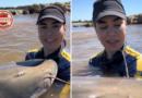 Naiara Azevedo fisga piraíba de 2,4 metros no Rio Araguaia e reforça importância da pesca esportiva, em Goiás
