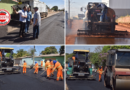 Vilela vistoria obras de recapeamento e pavimentação, em Aparecida de Goiânia