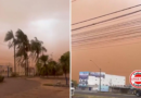 Nuvem de poeira toma conta do céu e temporal atinge cidades do sul de Goiás