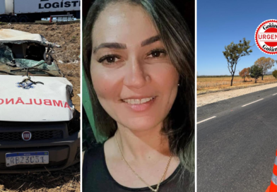 Conselheira tutelar morre em colisão entre ambulância e caminhão na BR-153, em Mara Rosa