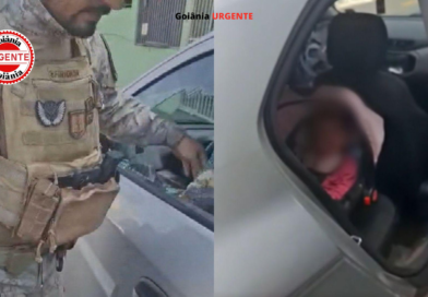 Bebê é resgatada após ficar presa dentro de carro, em Trindade