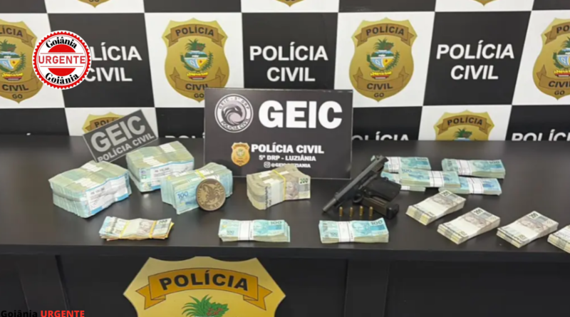 Homem é preso com R$ 504 mil e pistola após saque em Novo Gama