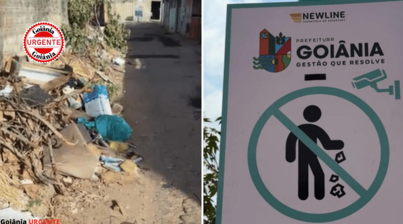 Goiânia testa câmeras que identificam veículos no descarte irregular de lixo