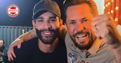 Gusttavo Lima declara apoio a Bruno Peixoto durante show, em Goiânia